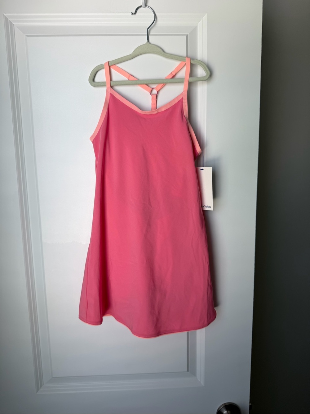 Girl’s Outdoor Voices Exercise Dress UPF 50+ Built-In Liner Pink Racerback 6/6X